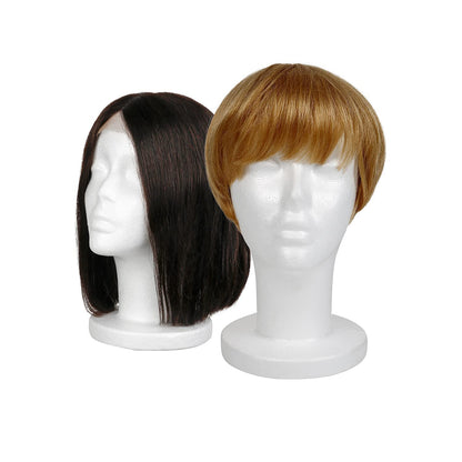 STUDIO LIMITED 11.4-Inch Styrofoam Mannequin Head (1 Pack) - White Foam Wig Stand for Wigs, Hats, Masks, Hairpieces, Arts, Crafts, DIY Projects, Salon Display, and Travel Use