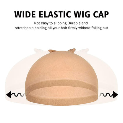 Wig Accessory Essentials Kit Lace Front Wig Glue & Remover, Wig Caps, Elastic Band, Hair Wax Stick, Edge Control, Edge Brush, Hair Shear Dermaplanning Razor Tool and Edge Scarf - 29PCS