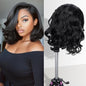 FASCARA Body Wave Bob Wigs Human Hair 13x4 Lace Front Wigs 180% Density HD Transparent Lace Frontal Wigs Human Hair Pre Plucked with baby hair Glueless Short Bob Wigs for Women Wigs 14 Inch