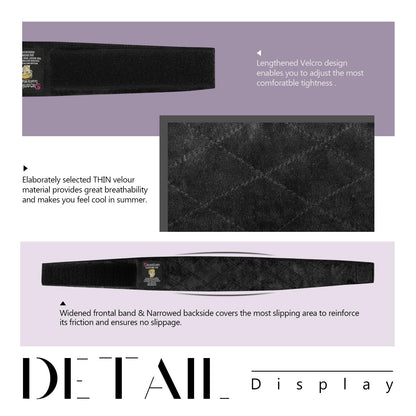 Dreamlover Wig Grip Band, Headband for Keeping Wigs in Place, Black, 2 Pieces