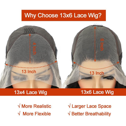 28 Inch Ginger Lace Front Wigs Human Hair 13x6 HD Lace Front Wigs Body Wave Human Hair Orange Colored Glueless Lace Frontal Wig Human Hairs Pre Plucked Lace Wig For Black Women