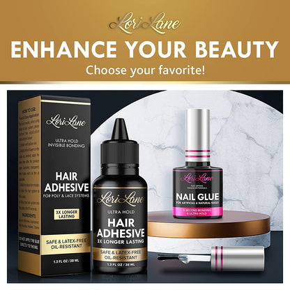 Wig Glue for Front Lace Wig - Waterproof Lace Glue - Latex-Free and Oil-Resistant Hair Adhesive - Strong Hold Bonding - 1.3 fl oz (1 PC), Wig Band 1, Wig Cap 2. (Watermelon Milky White)