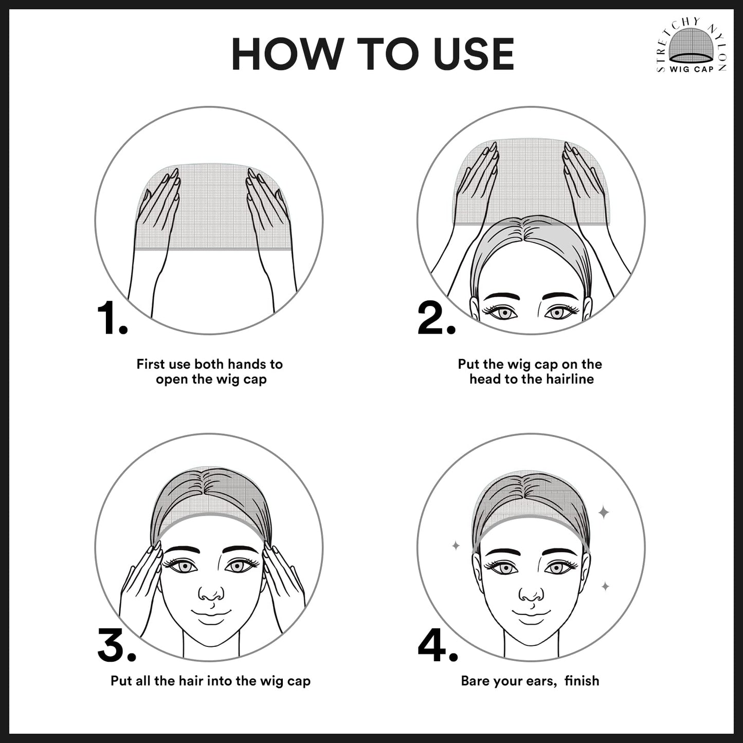 Teenitor Wig Cap,Black Wig Cap 20 Pieces Wig Caps, Black Stocking Caps, Stretchy Nylon Wig Stocking Caps for Women