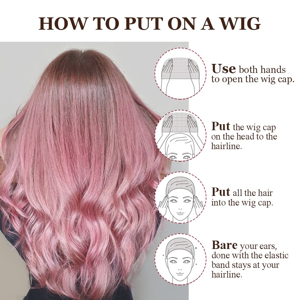 MORGLES Mesh Wig Cap, 6 Pcs Fishnet Wig Cap for Women Non Slip Weave Close End Hair Net