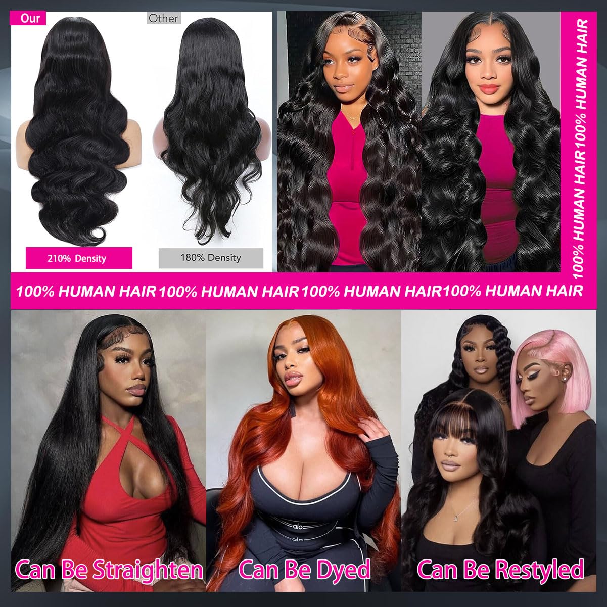 30 Inch Body Wave Lace Front Wigs Human Hair 220 Density Frontal Wigs Human Hair 13x6 Hd Lace Front Wigs Human Hair Pre Plucked Brazilian Virgin Hair Glueless Wig Body Wave Wig for Women Natural Black