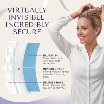 48pcs Wig Tape Double Sided Ultra Hold - Lace Front Tape for Wigs, Toupee Tapes Double Sided, Hair Tapes for Wigs, Strong Adhesive Hold & Waterproof, Wig Glue Strips