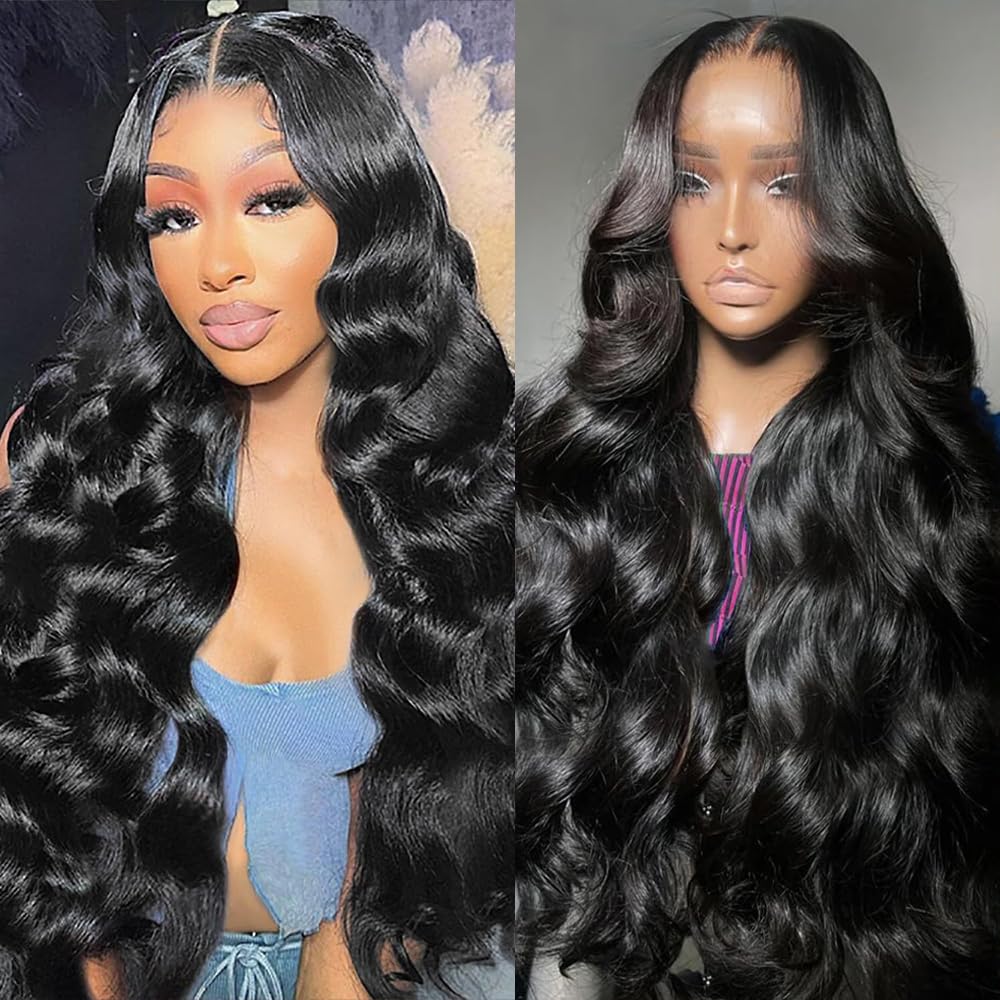 Ainmeys 22inch 13x6 Body Wave Lace Front Wigs Human Hair 250% Density Pre Plucked HD Transparent Lace Frontal Wigs Human Hair Wigs for Black Women 10A Glueless Wigs Baby Hair