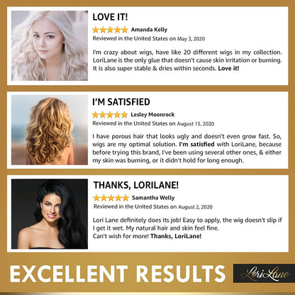 Wig Glue for Front Lace Wig - Waterproof Lace Glue - Latex-Free and Oil-Resistant Hair Adhesive - Strong Hold Bonding - 1.3 fl oz (1 PC), Wig Band 1, Wig Cap 2. (Watermelon Milky White)