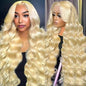 Avolo 613 Lace Front Wig Human Hair 13x6 Transparent Lace 613 Body Wave Lace Front Wig Human Hair Blonde Lace Front Wigs Human Hair Pre Plucked HD Lace Frontal Wig 180% Density 26 Inch