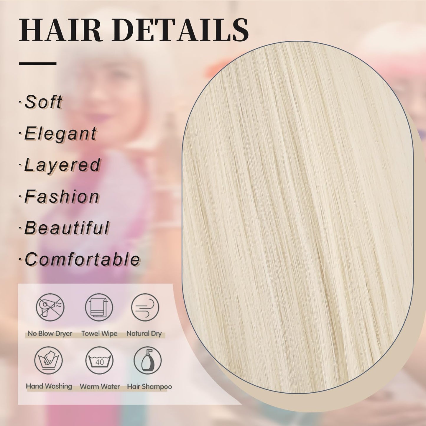 SUKRI Blonde Bob Wig with bangs Platinum Blonde Wigs for Women Heat Resistant Synthetic Wigs Daily Party Halloween Costume Use(12Inch)