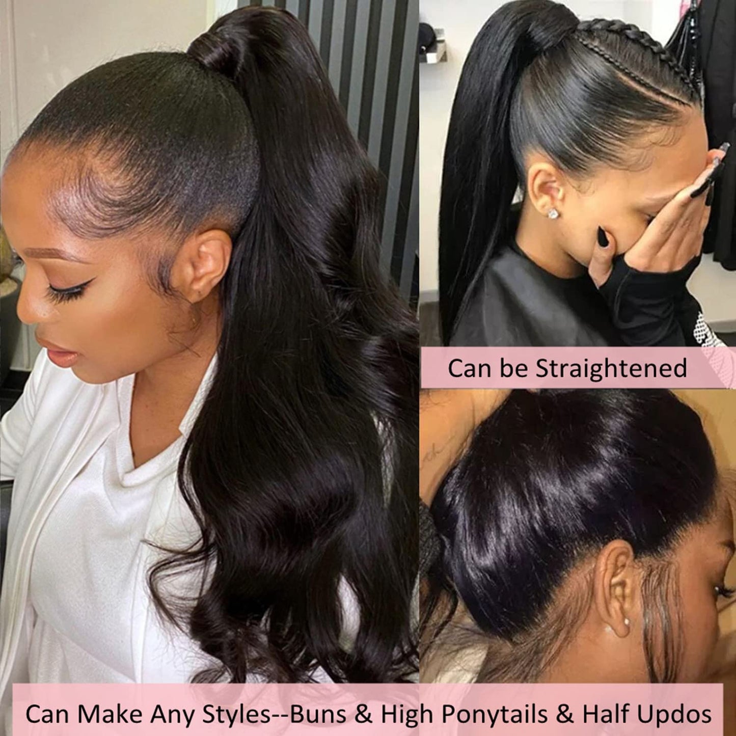 360 Lace Front Wigs Human Hair Wigs for Black Women Body Wave 360 Full Lace Frontal Wigs Human Hair Pre Plucked with Baby Hair Natural Hairline 360 HD Lace Front Wig (22 Inch)