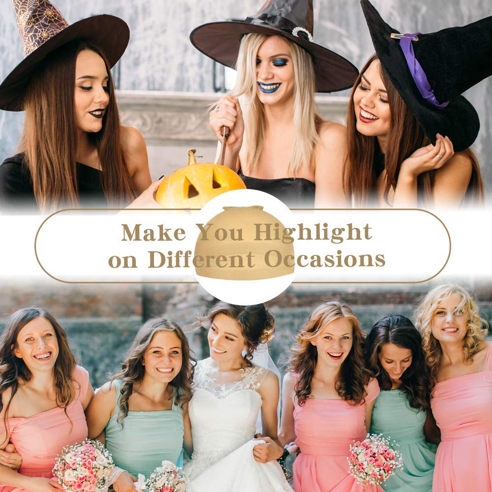 Dreamlover Beige Stocking Wig Caps for Women, 12 Pieces