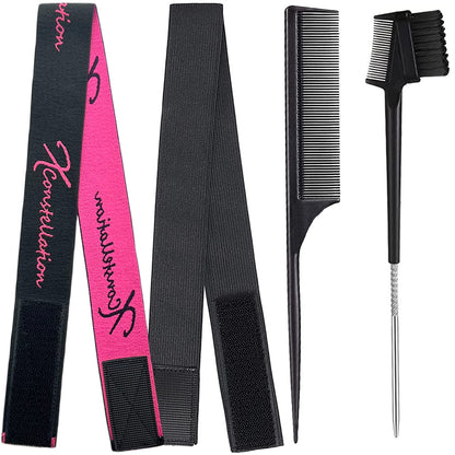 Wig Edge Control Band for Women - Elastic Headbands for Lace Front Wigs, Lay Baby Hair, Grip Edges, Wig Accessories