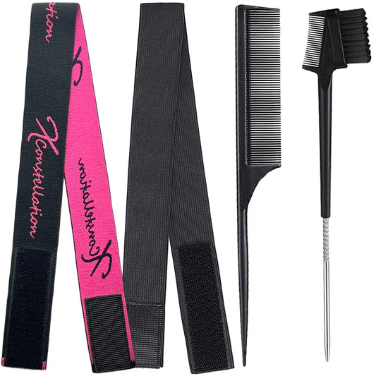 Wig Edge Control Band for Women - Elastic Headbands for Lace Front Wigs, Lay Baby Hair, Grip Edges, Wig Accessories