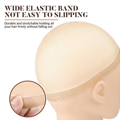 MORGLES HD Wig Cap for Women, 6Pcs Wig Caps Ultra thin Stretchy Nylon
