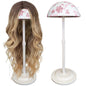 Wig Stand White 1PC Adjustable Height Portable Wig Holder Stands Non-Slip Wig Head Holders Sturdy Plastic Wig Head Stand for Multiple Wigs and Hats Styling Drying Display