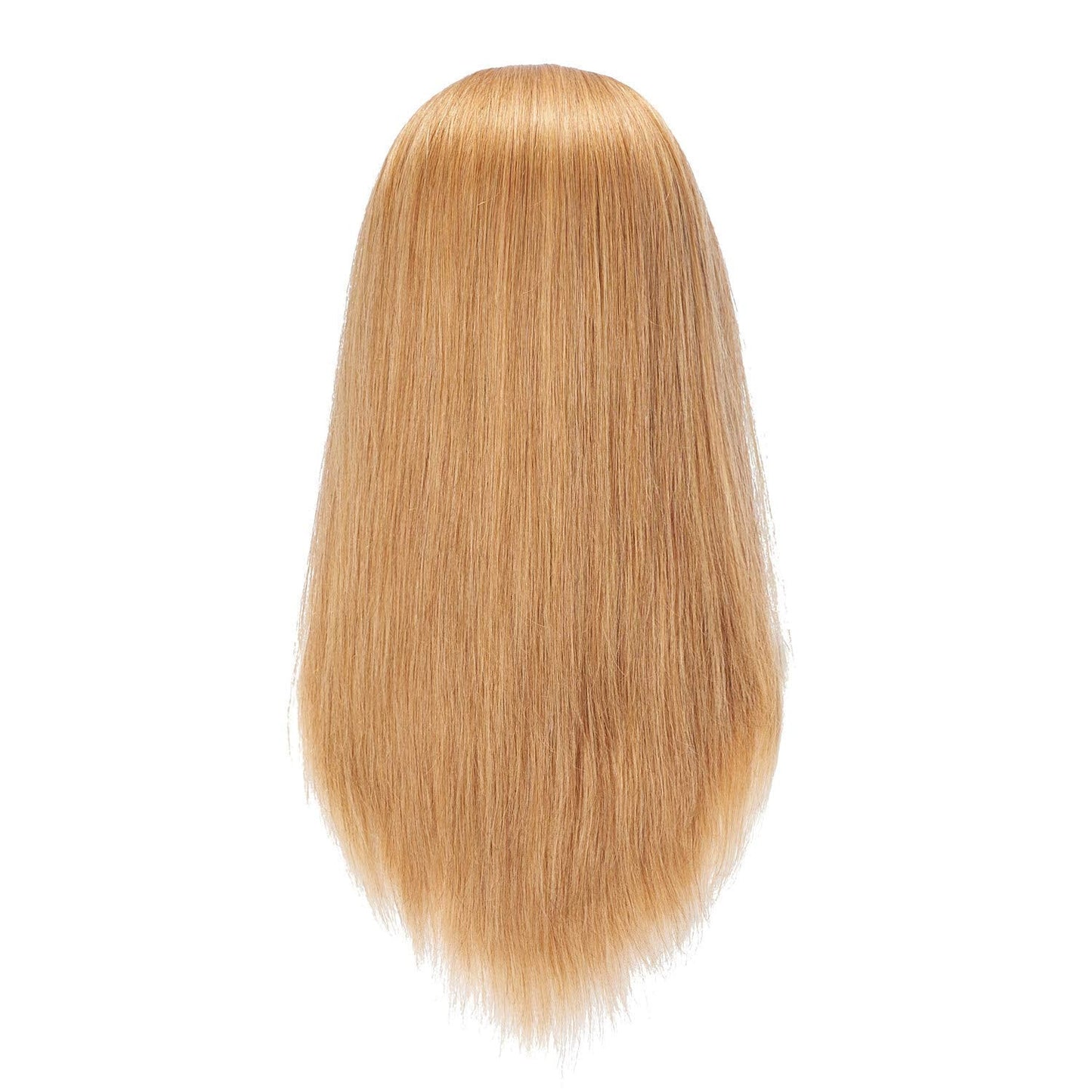 20-22" 100% Human Hair Mannequin Head Training Head Cosmetology Manikin with Free Clamp Stand (Blonde)