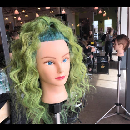 20-22" 100% Human Hair Mannequin Head Training Head Cosmetology Manikin with Free Clamp Stand (Blonde)