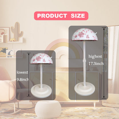 Wig Stand White 1PC Adjustable Height Portable Wig Holder Stands Non-Slip Wig Head Holders Sturdy Plastic Wig Head Stand for Multiple Wigs and Hats Styling Drying Display