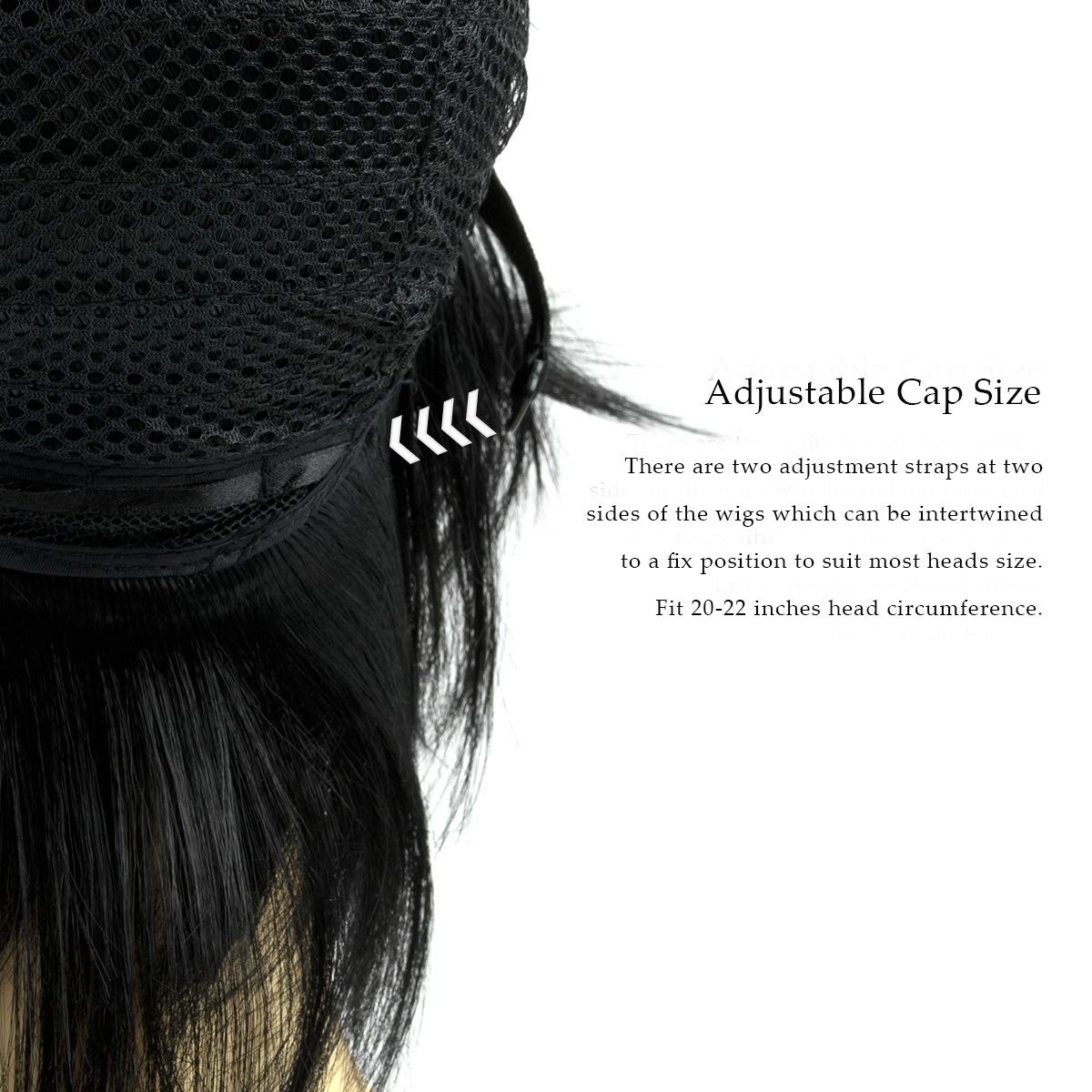 Modernfairy Anime Halloween Wig Dark Black for Cosplay Party, Synthetic Layered Short Hair Wigs with Bangs, Pastel Wigs for Women Men