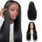V Part Wig Human Hair Straight Human Hair Wigs Upgrade U Part Human Hair Wig for Women No Leave Out No Sew In 200% Density Natural Color 18 Inch