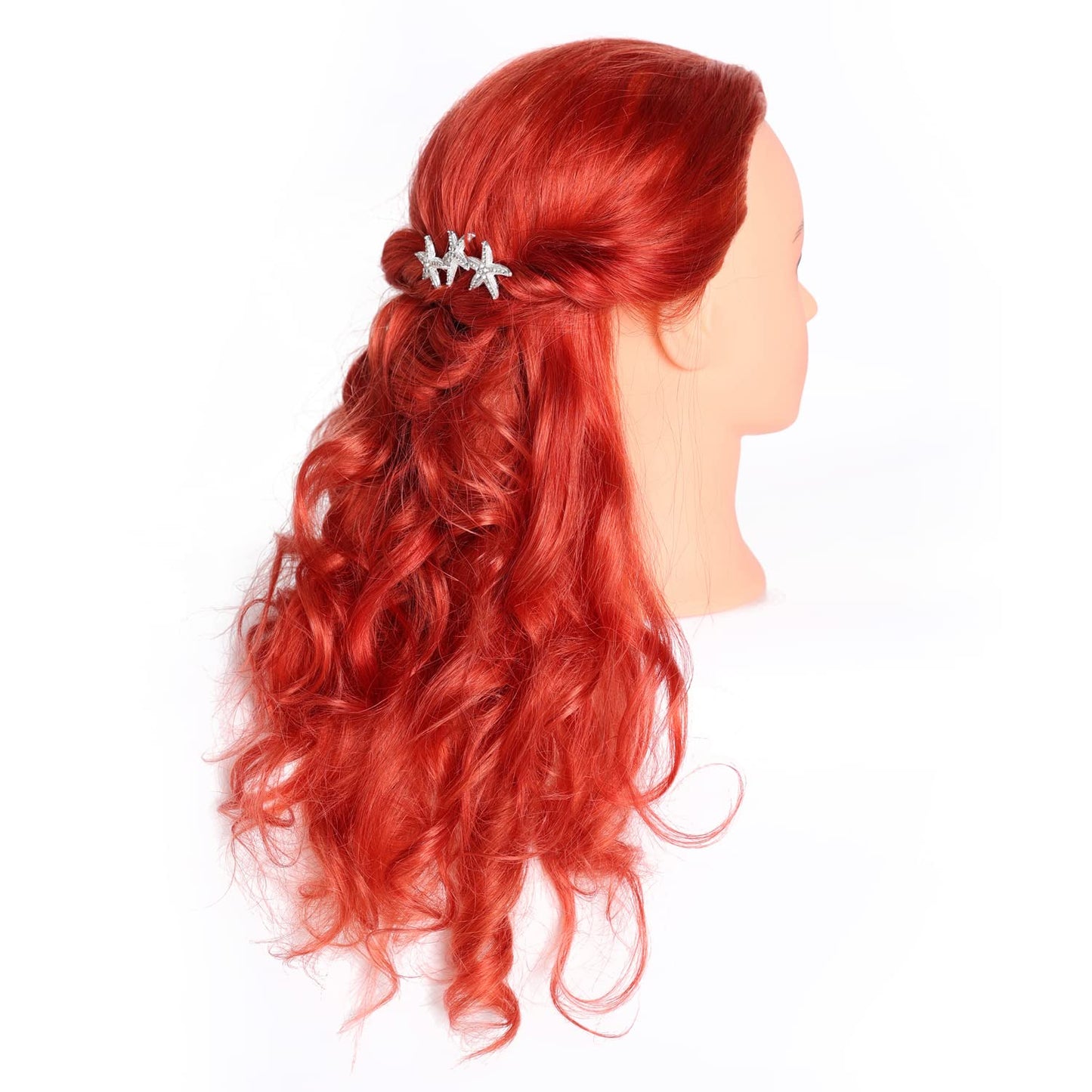 20-22" 100% Human Hair Mannequin Head Training Head Cosmetology Manikin with Free Clamp Stand (Blonde)