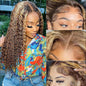 Chesma Honey Blonde 4/27 Ombre Lace Front Wig Human Hair 13x4 HD Highlight Deep Wave Lace Frontal Wigs Glueless Wigs Human Hair Pre Plucked with Baby Hair 180 Density(24inch)