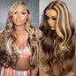 Loyom Body Wave Ombre Lace Front Wig Human Hair Pre Plucked 13x4 HD Transparent 4/27 Highlight Lace Front Wig Human Hair 200 Density Honey Blonde Wig 24 Inch