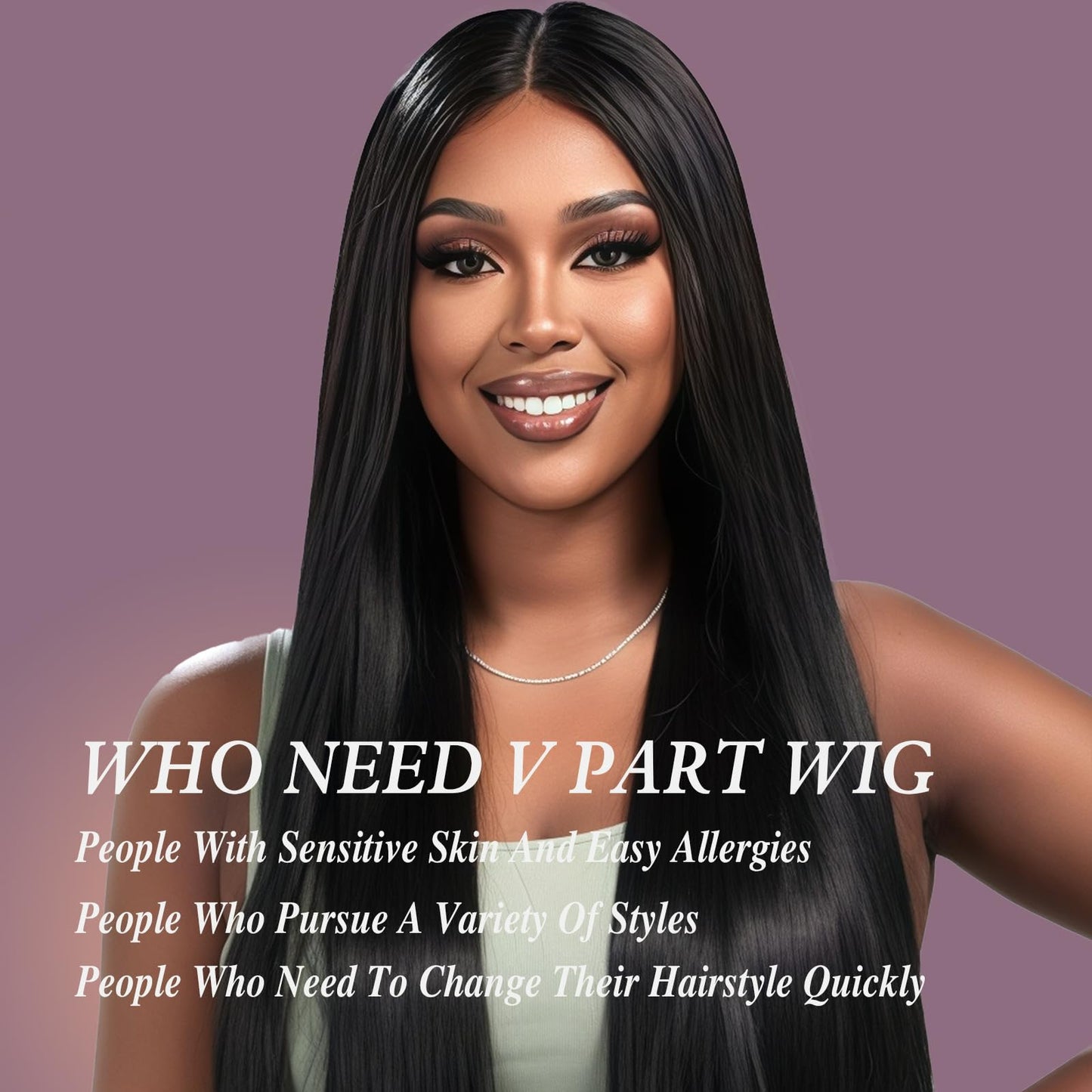 V Part Wig Human Hair Straight Human Hair Wigs Upgrade U Part Human Hair Wig for Women No Leave Out No Sew In 200% Density Natural Color 20 Inch