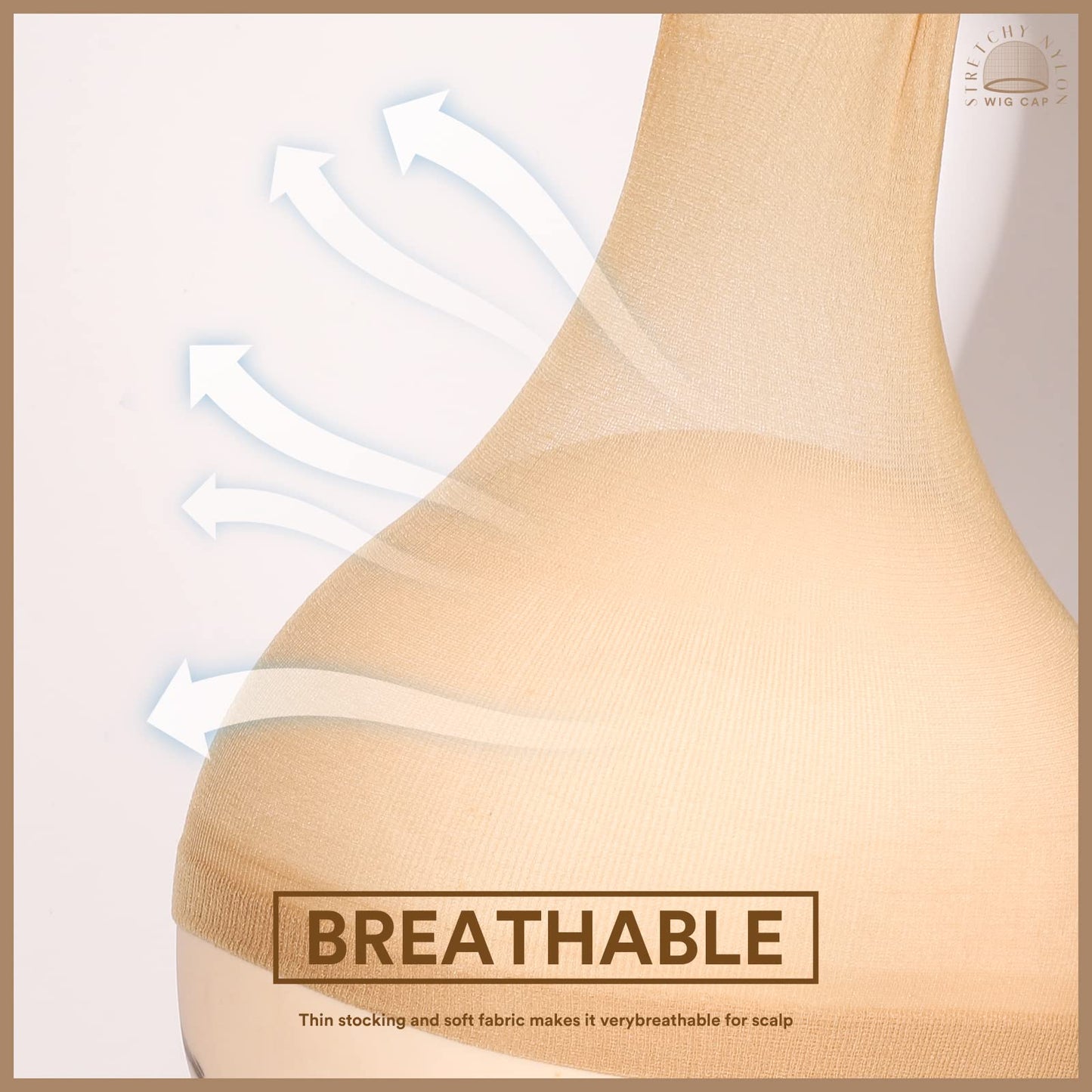 Teenitor Wig Cap, 20pcs Stocking Caps for Wigs, Tan Wig Cap for Women, Stretchy Nylon WigCap Beige