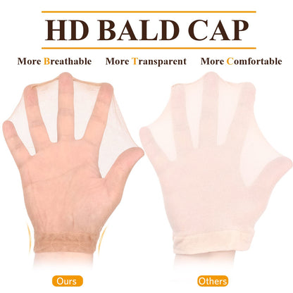 MORGLES HD Wig Cap for Women, 6Pcs Wig Caps Ultra thin Stretchy Nylon