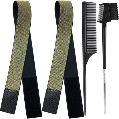 XConstellation Elastic Bands for Wig Grip - Lace Melting Edge Wrap, Adjustable Magic Buckle to Lay Edges, 2 Pcs Wig Accessories