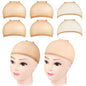 MORGLES 4Pcs Nylon Wig Caps with 2Pcs Mesh Net Wig Cap for Women Non Slip Lace Front Nude
