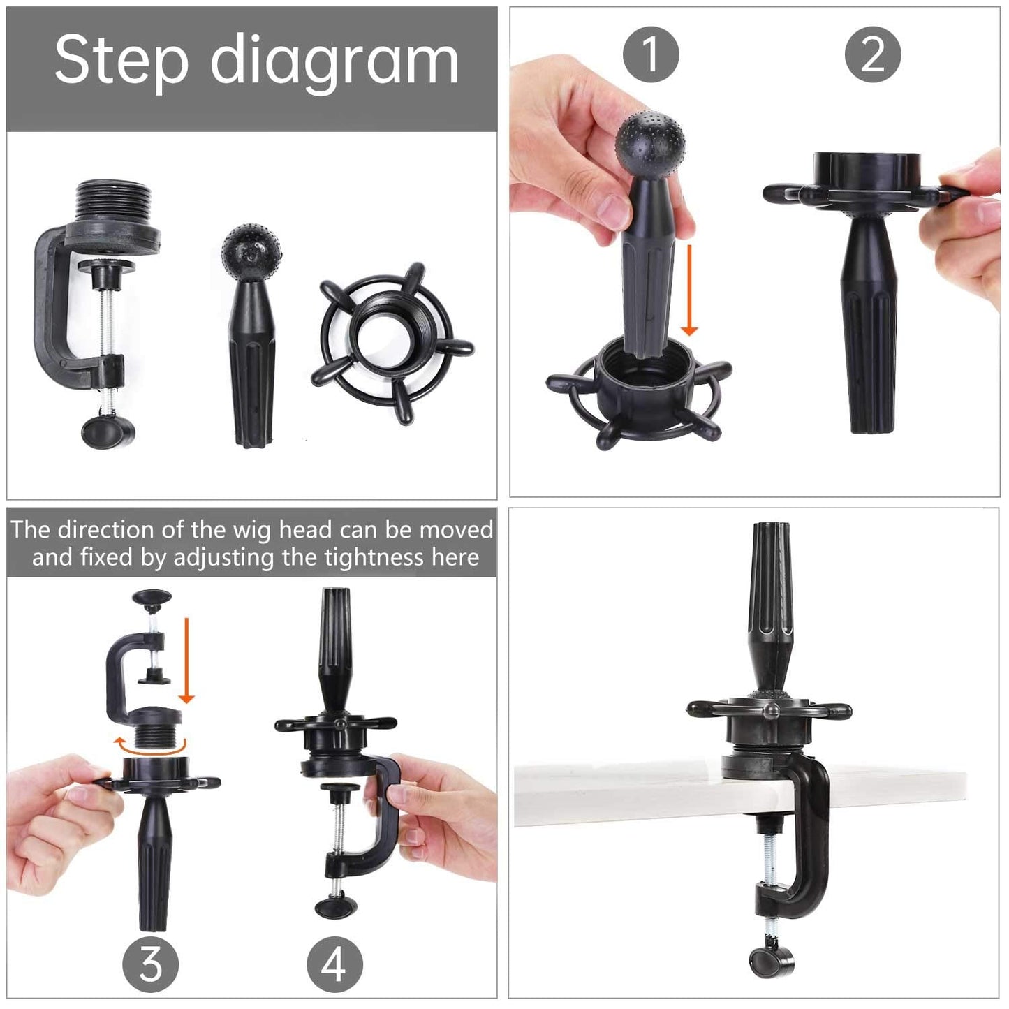 ZGCYSMHT 20 Inch Wig Head Cork Canvas Block Head Mannequin Head With Stand for Making Wigs (20inch)