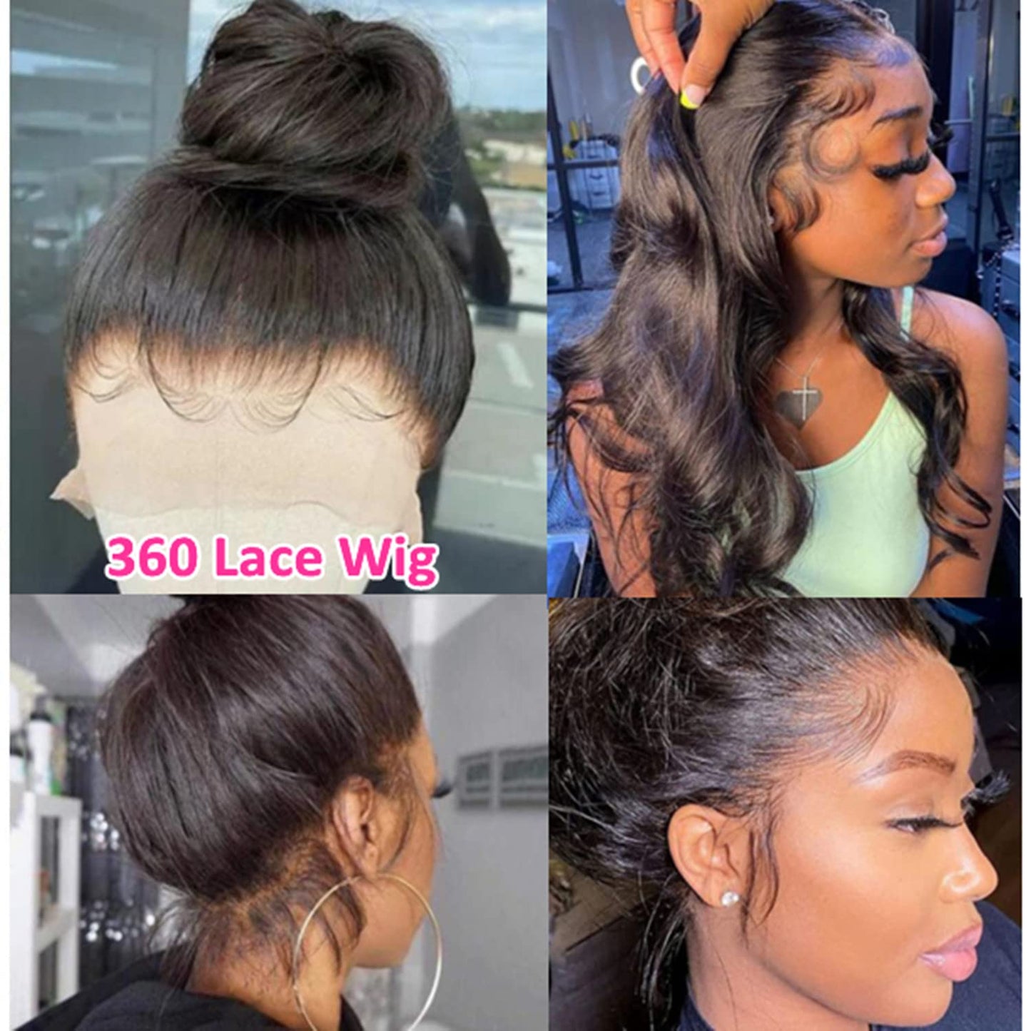catti 360 Lace Front Wigs Human Hair Wigs for Black Women Body Wave 360 Full Lace Frontal Wigs Human Hair Glueless HD Lace Front Wigs Human Hair Pre Plucked With Baby Hair Lace Front Wig (18 Inch)