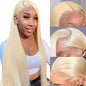 613 Lace Front Wig Human Hair 13x6 HD Transparent 180% Density Blonde Lace Front Wigs Human Hair Pre Plucked 613 HD Lace Frontal Wig Straight Lace Front Wigs 34 Inch Blonde Glueless Wigs Human Hair