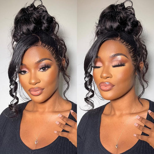 Ossilee Hidden Strap Glueless 360 Lace Front Wigs Human Hair Pre Cut Pre Bleached Pre Plucked Body Wave Invisi Strap 360 Full Lace Wigs Human Hair 200% Density HD Lace Front Wigs Human Hair 20inch