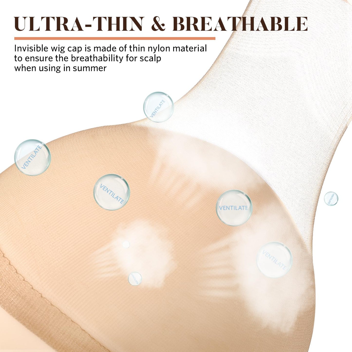 MORGLES HD Wig Cap for Women, 6Pcs Wig Caps Ultra thin Stretchy Nylon