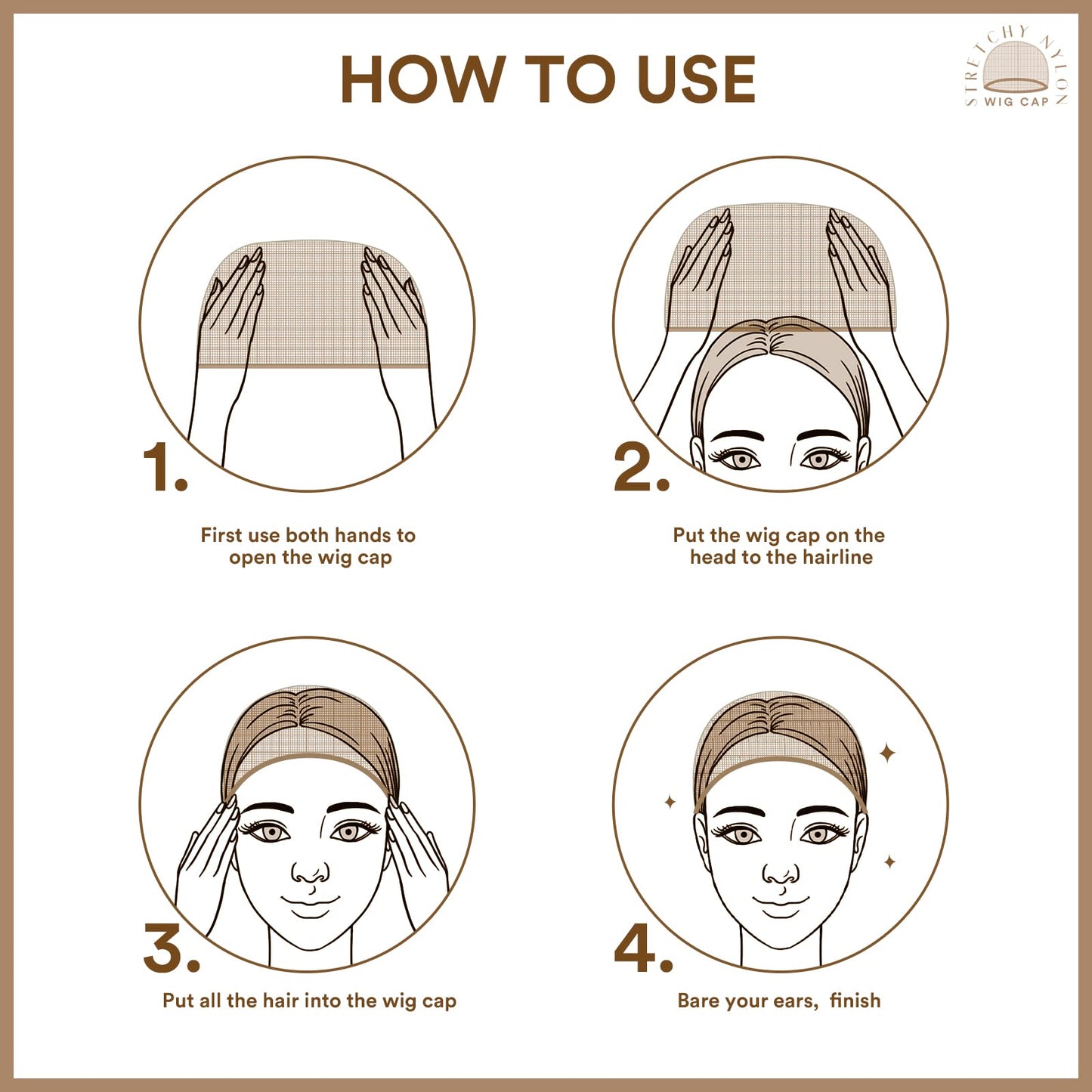 Teenitor Wig Cap, Nylon Wig Caps, 20Pcs Stocking Wig Caps for Women Nude