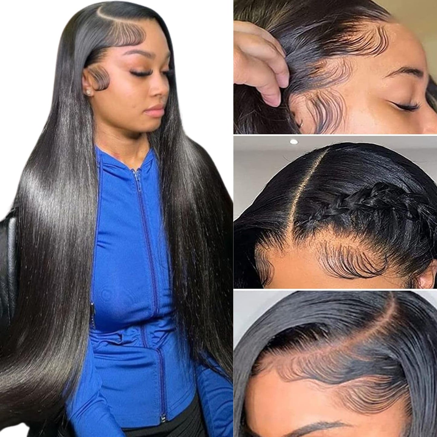 bunGiol Straight Lace Front Wigs Human Hair Pre Plucked with Baby Hair HD Lace Front Wigs 13x4 Glueless Ear To Ear Lace Frontal Wigs Straight Wig For Black Women