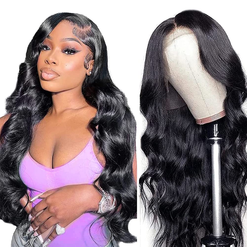 Yamikk 18 Inch 13x5 Hd Lace Front Wigs Human Hair For Women 180% Density Body Wave Lace Frontal Wigs Pre Plucked Brazilian Human Hair Lace Front Wigs
