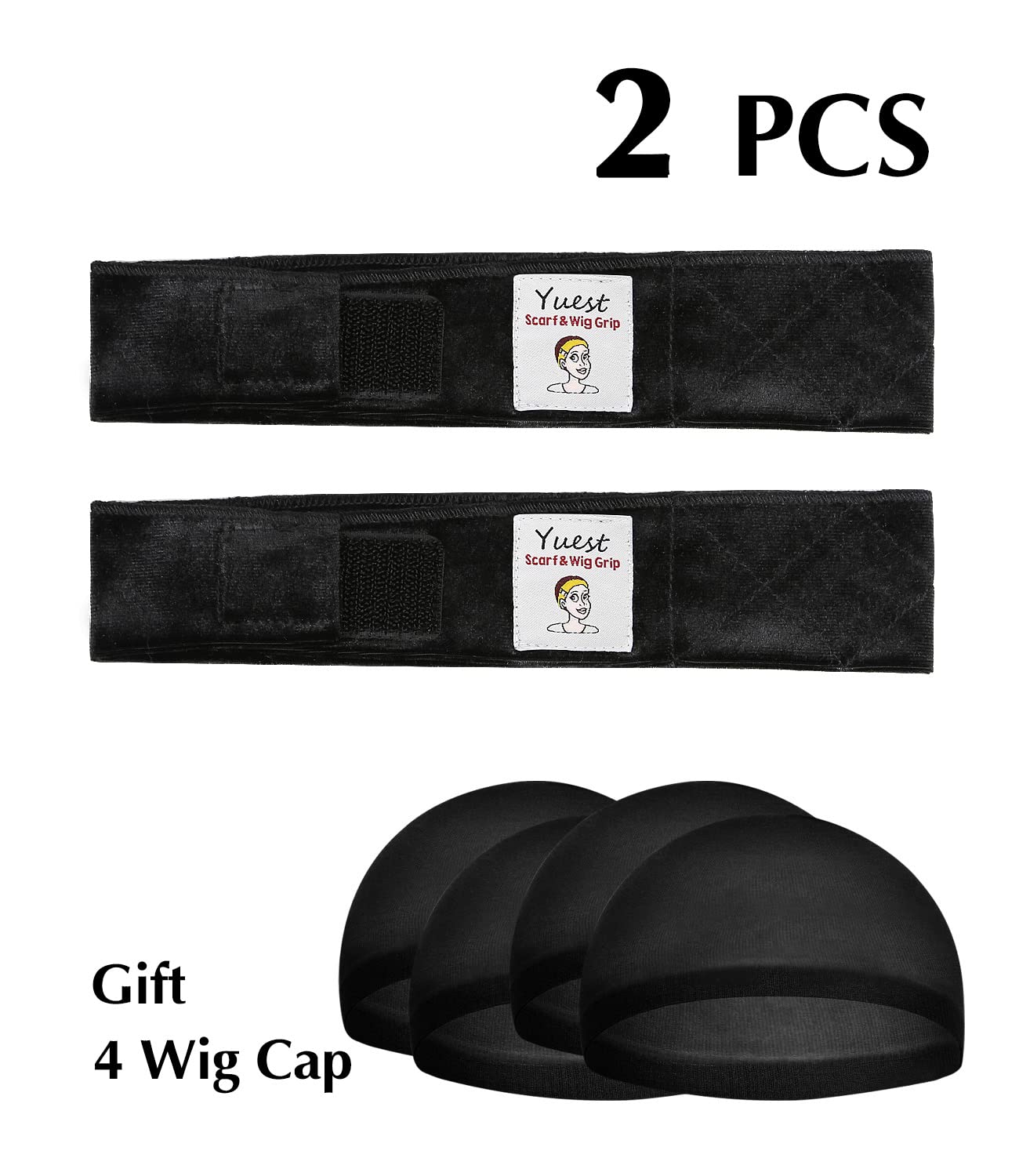 YUEST Wig Grip: No-Slip No Rub Grip Gripper Bands for Lace Front Wigs