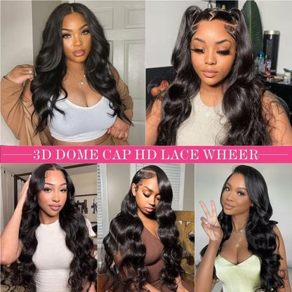 Aaliweya 5x5 Wear and Go Glueless Wig Pre Cut Lace Closure Wigs for Women 5x5 Hd Lace Closure Wigs Human Hair Pre Plucked Body Wave Closure Wig 180% Density Natural Black 22inch
