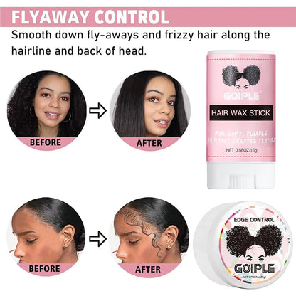 Wig Glue 1.28OZ, Waterproof Lace Front Adhsive for Wigs with Tools and Hair Wax Stick (Lace Adhesive/Wig Glue Remover/Wax Stick/Edge Control Wax/Elastic Band/Hair Dual Drush/Wigs Caps)