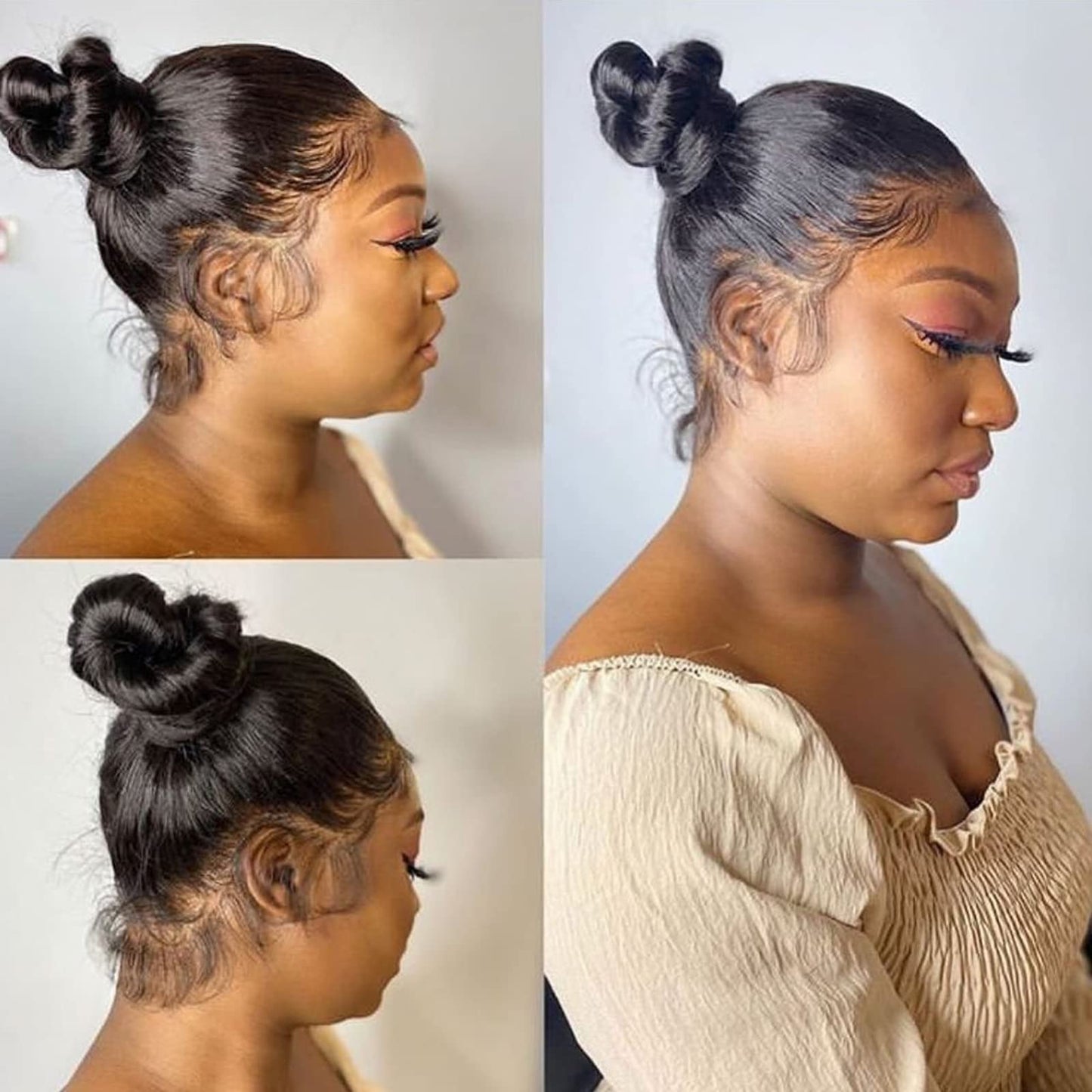 Aaliweya 360 Lace Front Wigs Body Wave 360 HD Full Lace Frontal Wigs for Women Human Hair Pre Plucked with Baby Hair 180% Glueless Wig Can Make Bun And High Ponytail Natural Black Color 22Inch