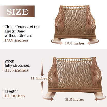 Dreamlover Hair Net for Wig, Brown Mesh Wig Cap for Long Hair, 2 Pieces