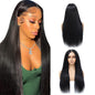 V Part Wig Human Hair Straight Human Hair Wigs Upgrade U Part Human Hair Wig for Women No Leave Out No Sew In 200% Density Natural Color 22 Inch