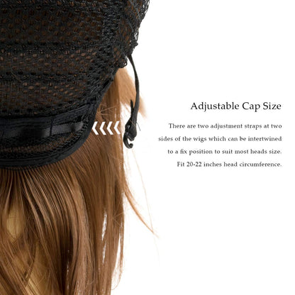 Modernfairy Anime Halloween Wig Light Brown for Cosplay Party, Synthetic Layered Short Hair Wigs with Bangs, Pastel Wigs for Women Men