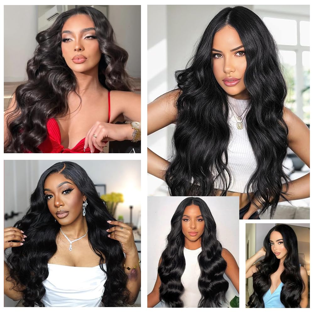 YUNXING 30 Inch 13x6 Body Wave Lace Front Wigs Human Hair Pre Plucked 200% Density HD Lace Frontal Wigs Human Hair For Women 10A Body Wave Glueless Wigs