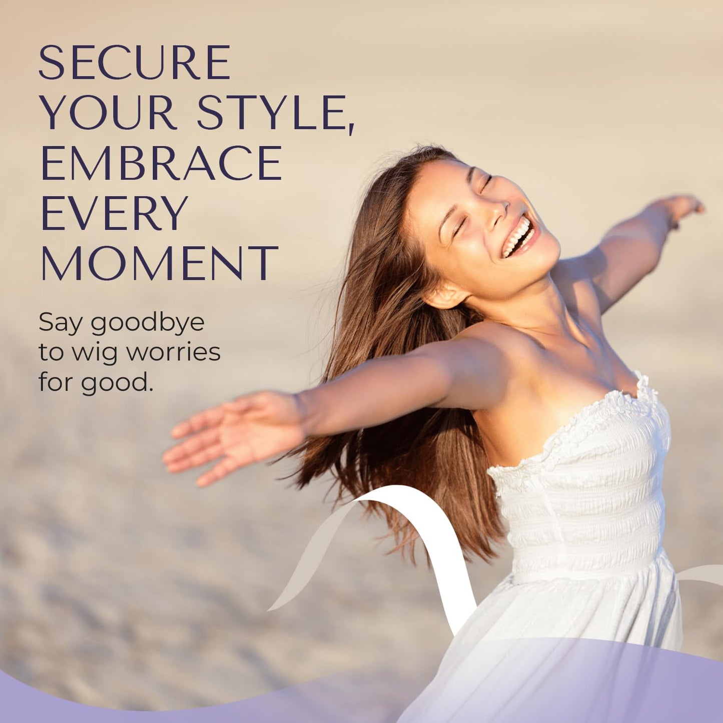 48pcs Wig Tape Double Sided Ultra Hold - Lace Front Tape for Wigs, Toupee Tapes Double Sided, Hair Tapes for Wigs, Strong Adhesive Hold & Waterproof, Wig Glue Strips